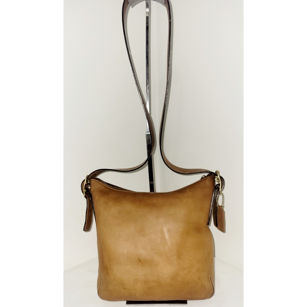 Coach Vintage 9328 Leather Color Saddle Slim Soho Satchel Bag - Picture 3 of 12